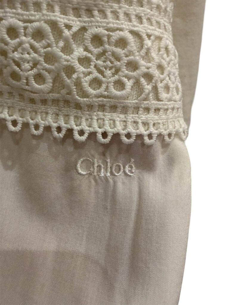 Chloe Embroidered Lace Sweater - Size 12
