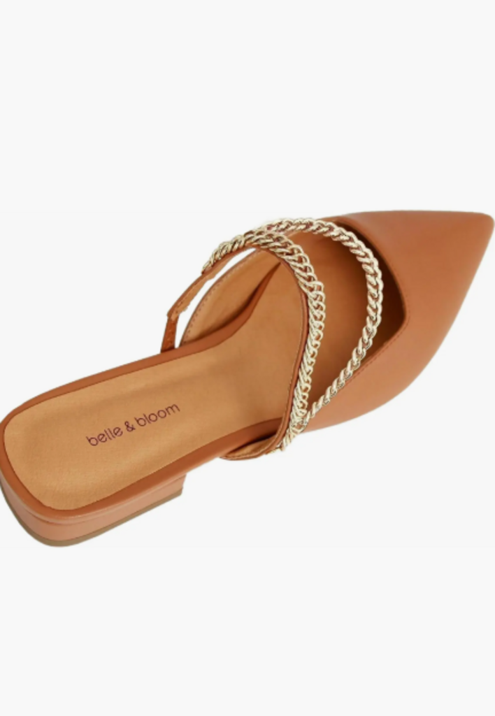 Belle & Bloom On The Go Leather Flats in Camel - Size 6 (Retails for $149)