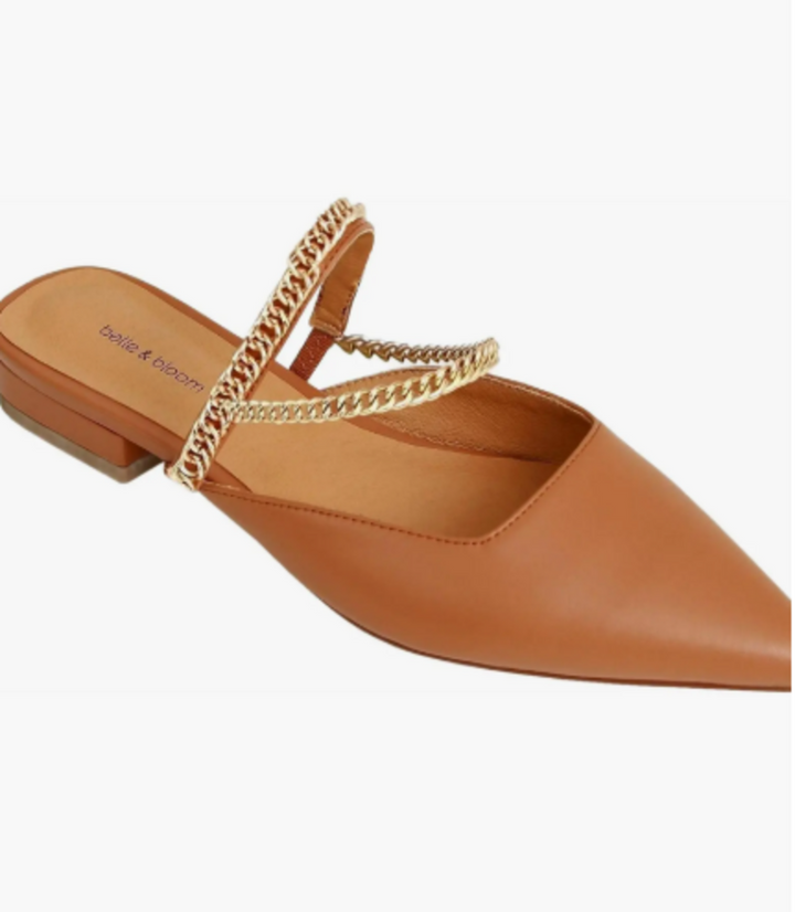 Belle & Bloom On The Go Leather Flats in Camel - Size 6 (Retails for $149)