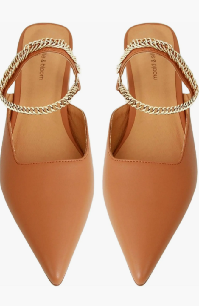 Belle & Bloom On The Go Leather Flats in Camel - Size 6 (Retails for $149)