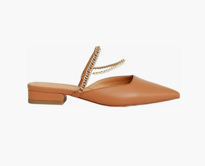 Belle & Bloom On The Go Leather Flats in Camel - Size 6 (Retails for $149)