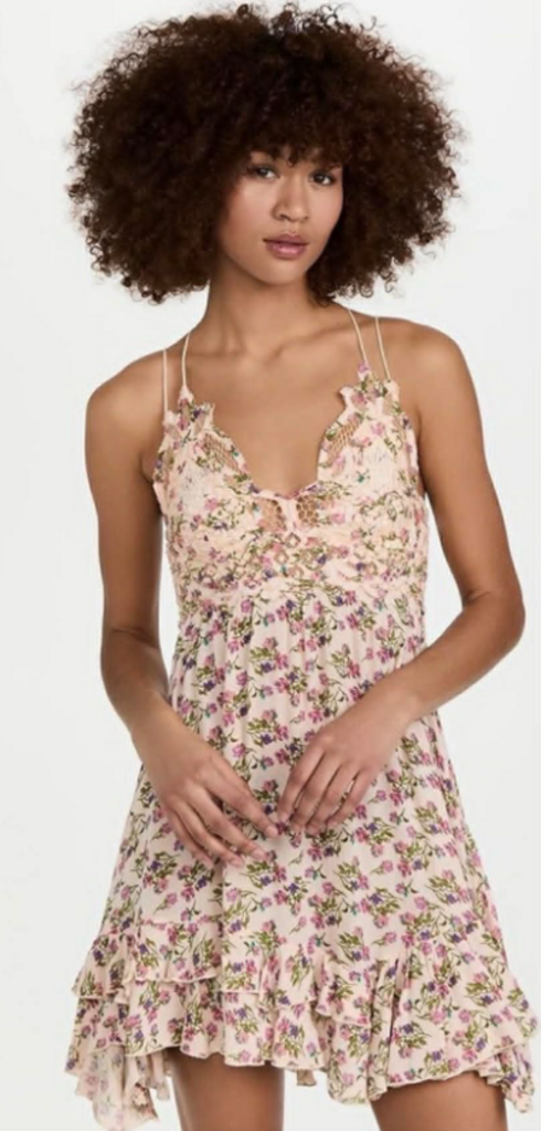 Free People Adella Floral Print Slip Dress NWT - Size Large