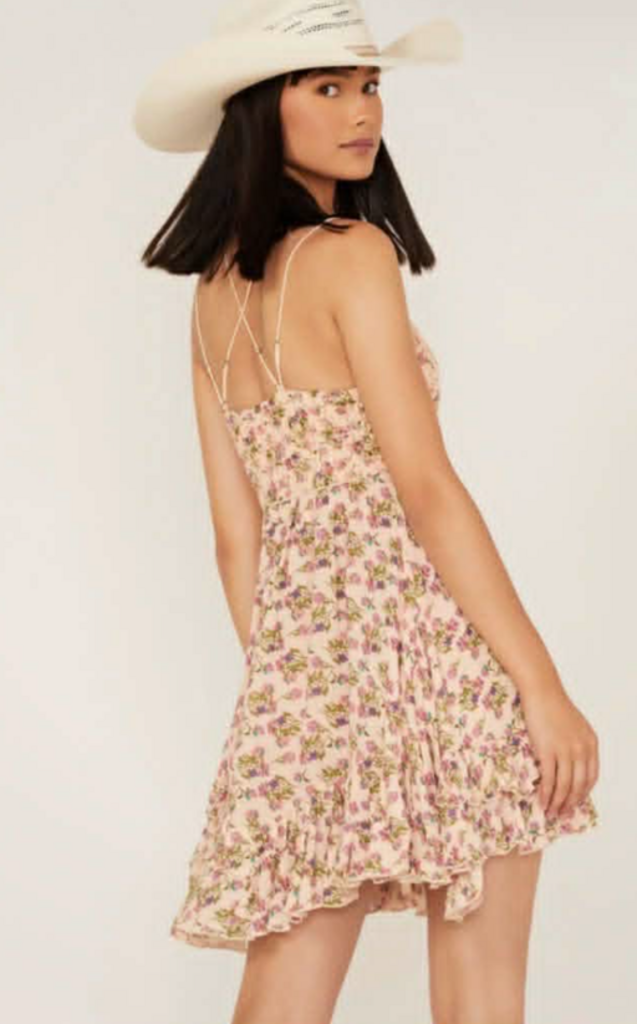 Free People Adella Floral Print Slip Dress NWT - Size Large