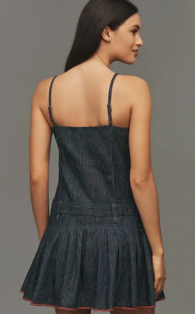 Pilcro Sleeveless Pleated Denim Romper NWT - Size 10