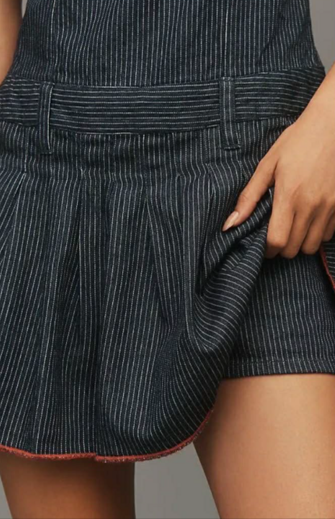 Pilcro Sleeveless Pleated Denim Romper NWT - Size 10