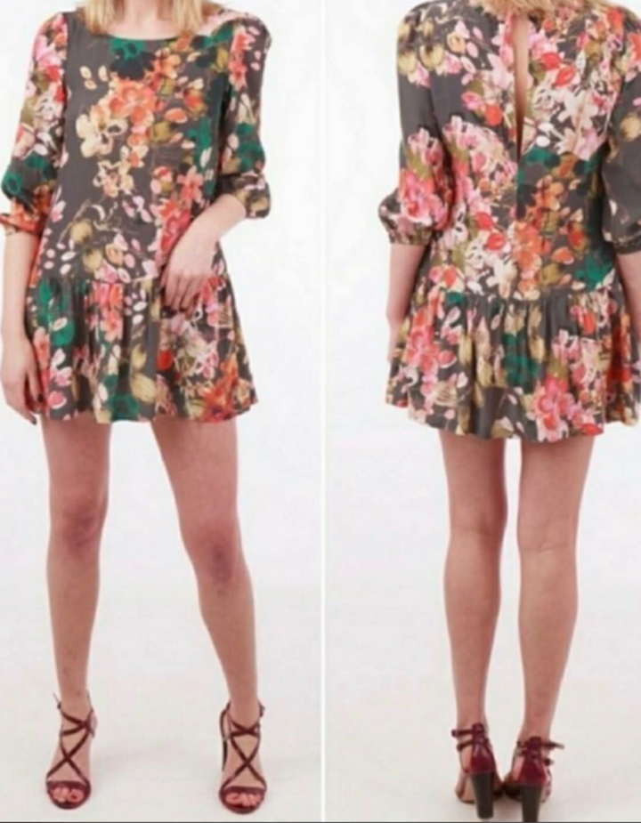 Meadow Rue Floral Tunic Dress - Size 0