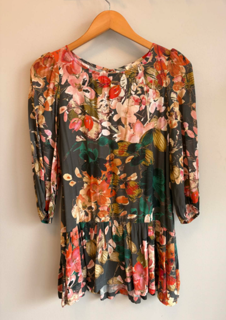 Meadow Rue Floral Tunic Dress - Size 0