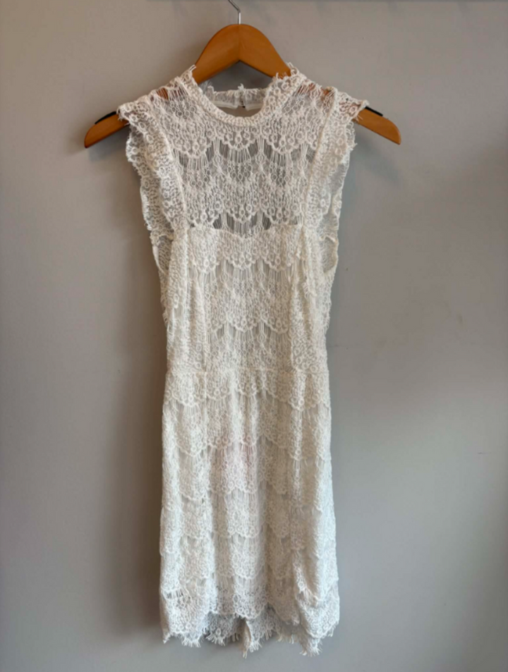 Intimately Free People White Lace Lined Dress - Size XS