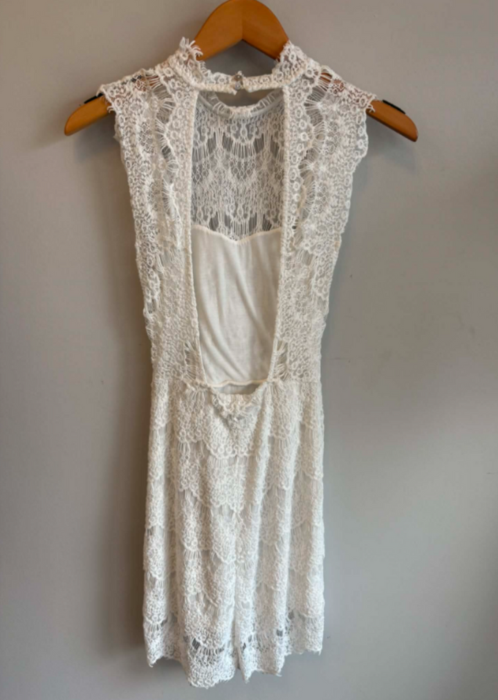 Intimately Free People White Lace Lined Dress - Size XS