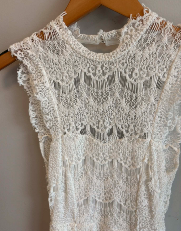 Intimately Free People White Lace Lined Dress - Size XS