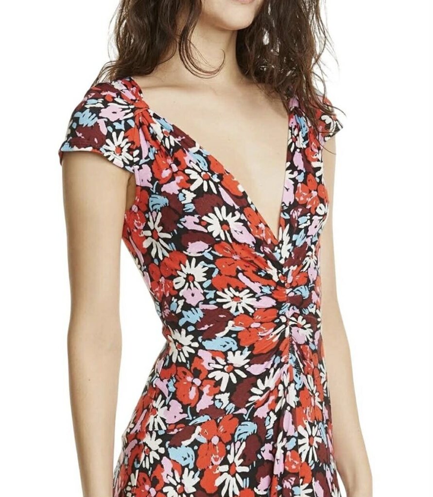 Free People Key To My Heart Floral Ribbed Dress - Size Large