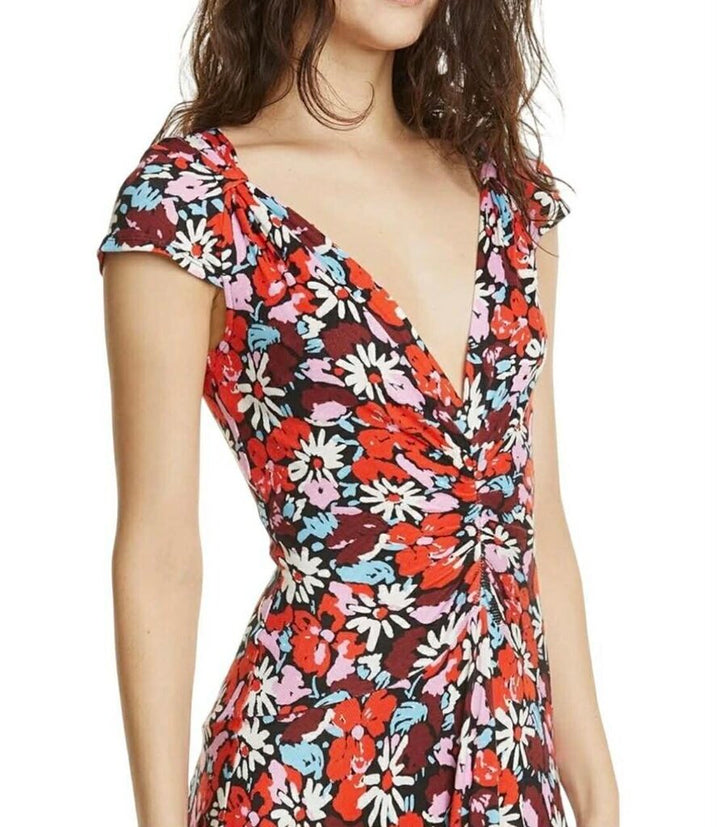 Free People Key To My Heart Floral Ribbed Dress - Size Large