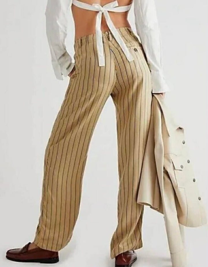 Free People NWT Heat Wave Relaxed Chino Pants in the Clean Sand Combo - Size 4 (Retails for 148)