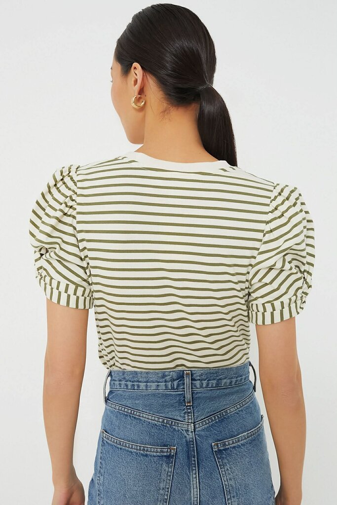 Pomander Place Striped Vesty Puff Short Sleeve Crewneck - Size Medium (retails for $68)