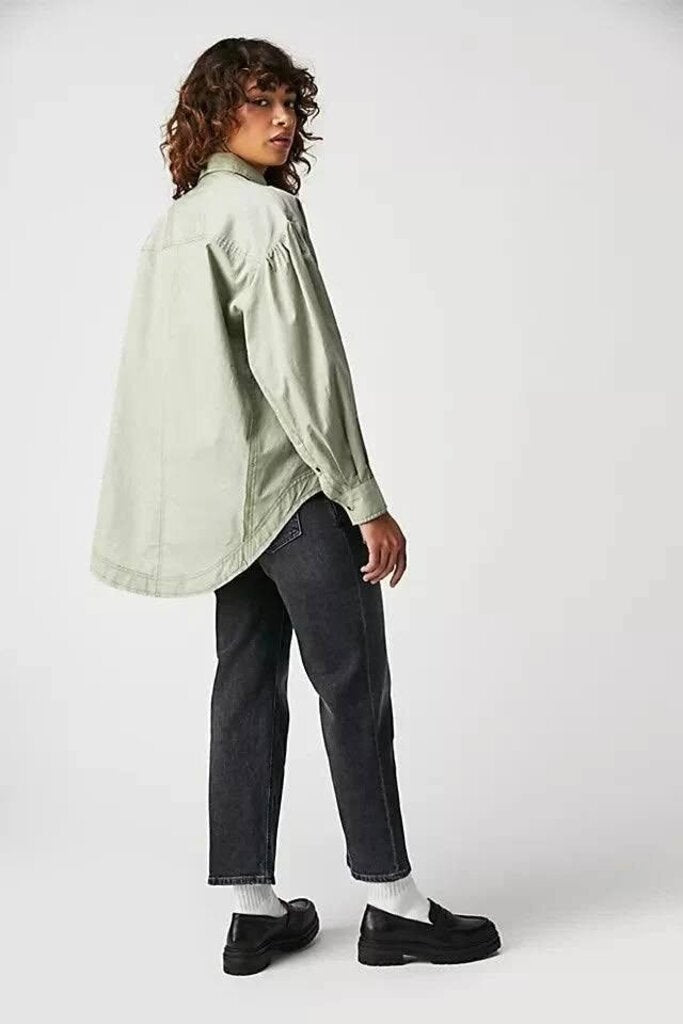 Free People Happy Hour Poplin Button-Up - Size XS