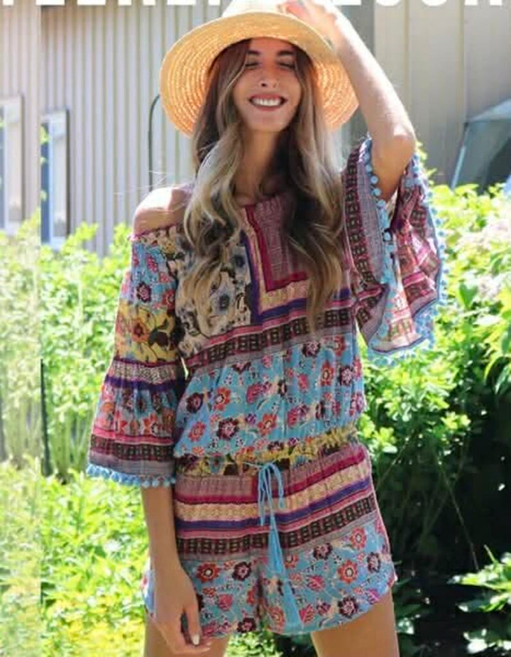Raga NWT Floral Off The Shoulder Romper - Size Small