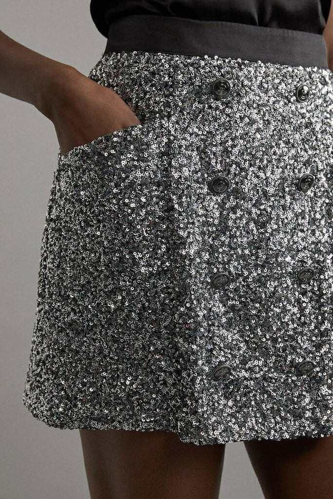 Karen Millen Wrap Over Mini Skirt