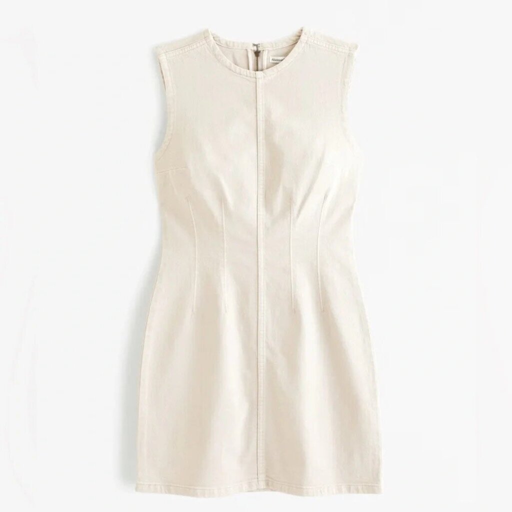 Abercrombie & Fitch NWT Shell Denim Mini Dress - Size Small T (Retails for $80)