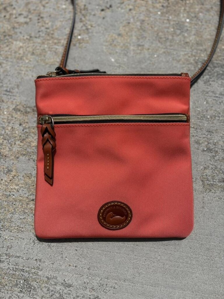 Dooney & Bourke NWT Double Zip Crossbody in Coral (Retails for $108)