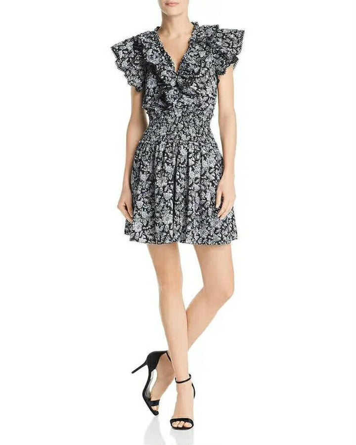 La Vie Rebecca Taylor Floral Print Dress - Size Large