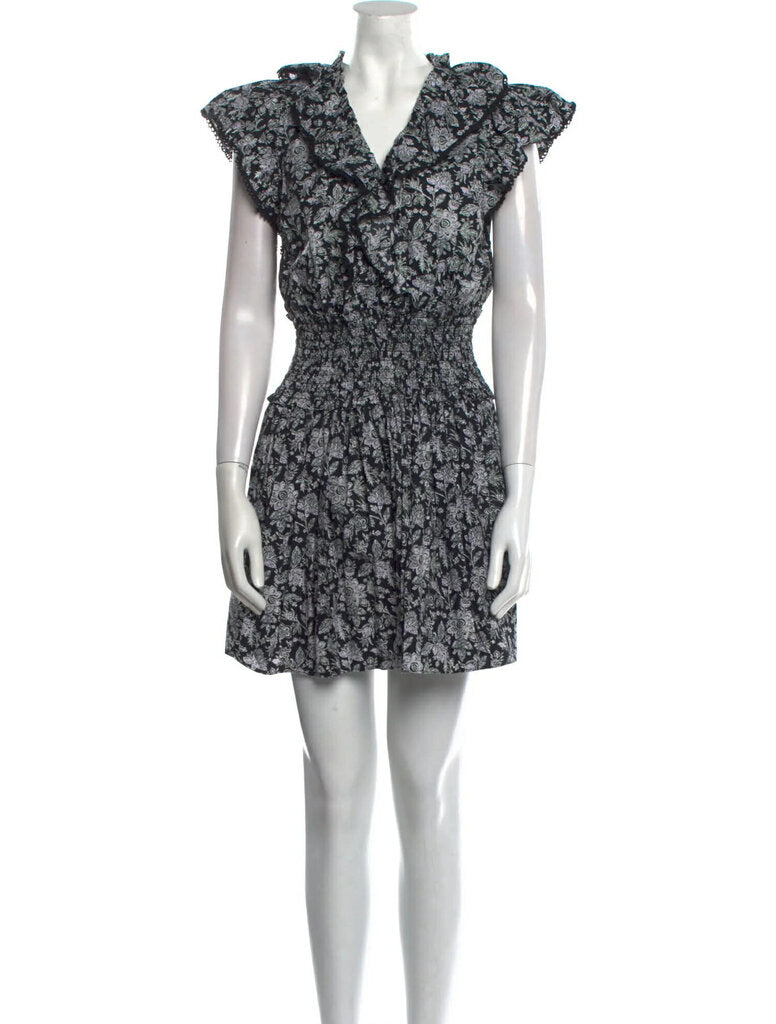 La Vie Rebecca Taylor Floral Print Dress - Size Large