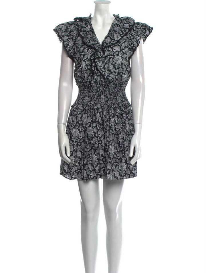 La Vie Rebecca Taylor Floral Print Dress - Size Large