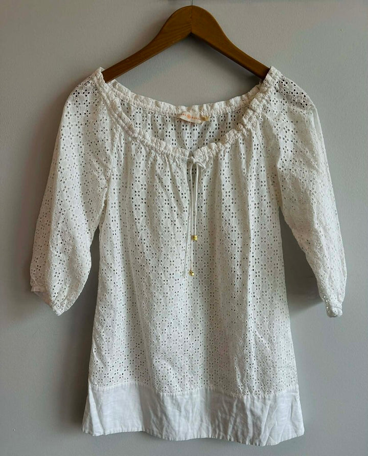 Tory Burch Eyelet Cover Up Dress - Size XS