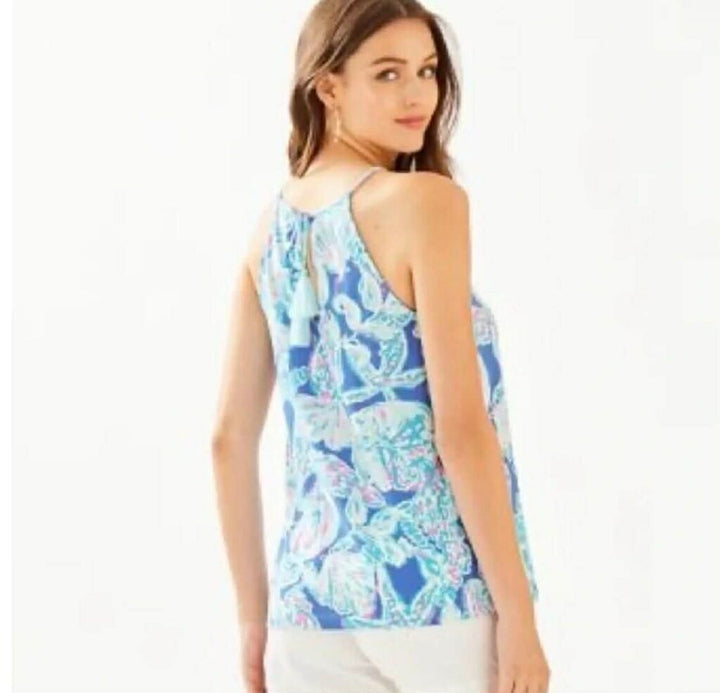 Lilly Pulitzer Margot Top Blue Haven Pop Up Into the Deep NWT Tank - Size XL (Retails $58)
