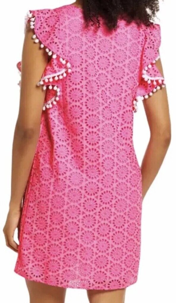 Lilly Pulitzer Astara Dress in Prosecco Pink Neon Geo Eyelet - Size XS