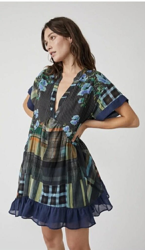 Free People Printed Agnes Mini Dress - Size XS