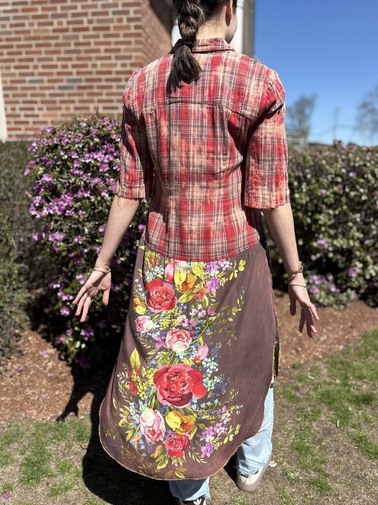 Aratta Silent Journey The Most Worthy Flannel Floral Duster - Size XS
