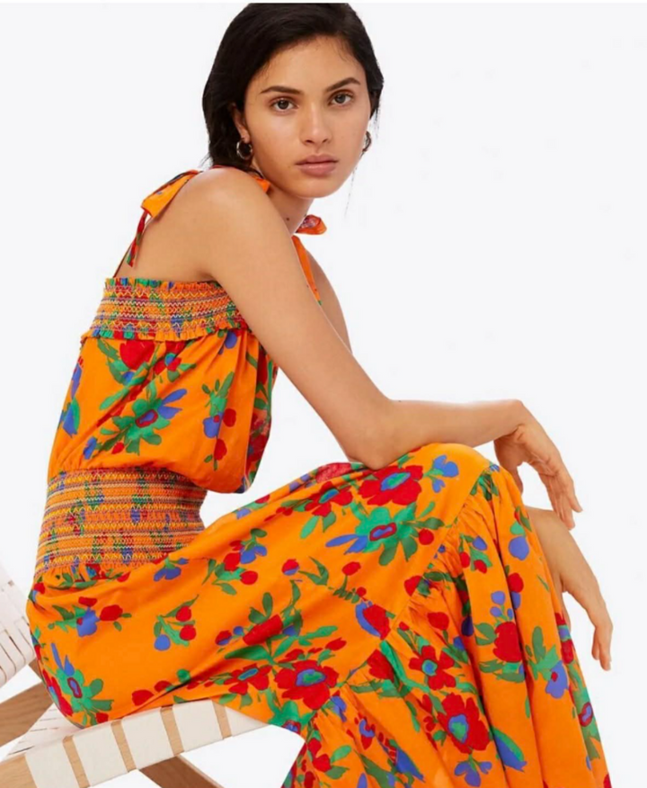 Tory Burch Smocked Maxi
