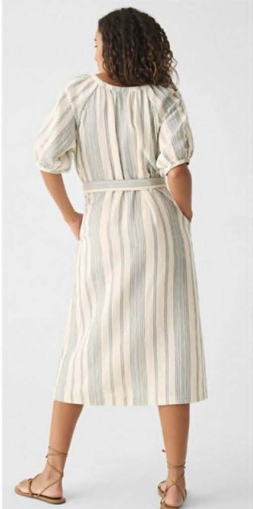 Faherty NWT Carmel Dream Stripe Organic Cotton Gauze Dress - Size Small (Retails for $228)
