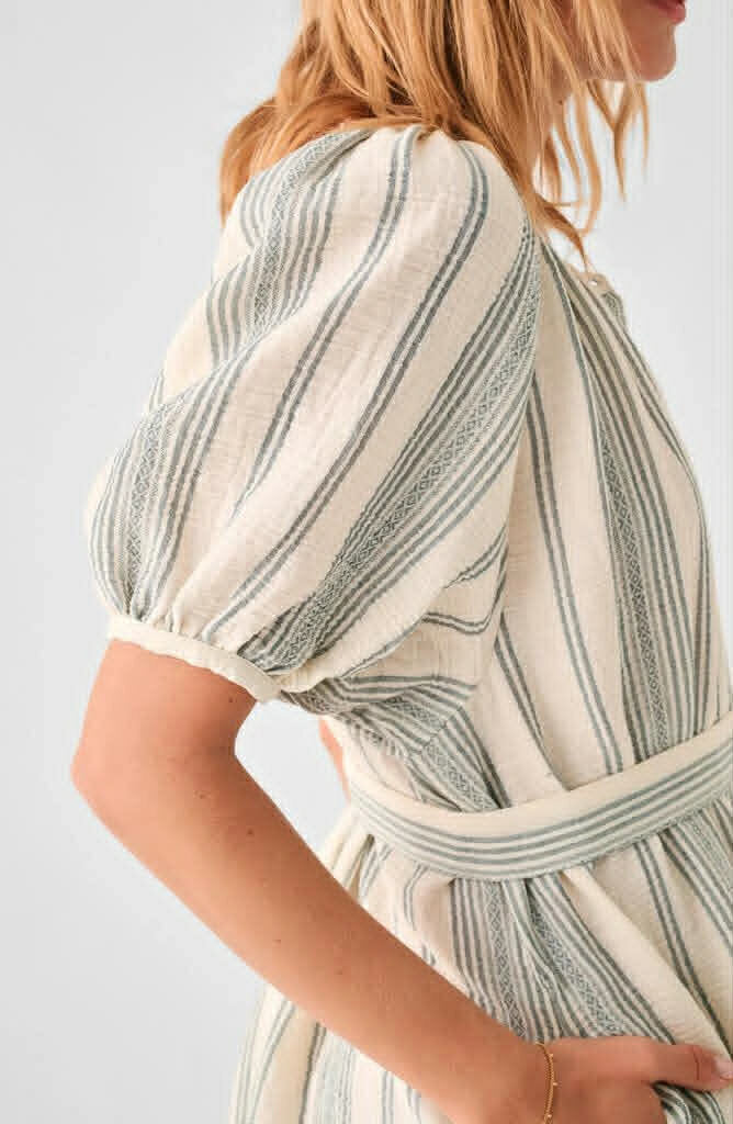 Faherty NWT Carmel Dream Stripe Organic Cotton Gauze Dress - Size Small (Retails for $228)