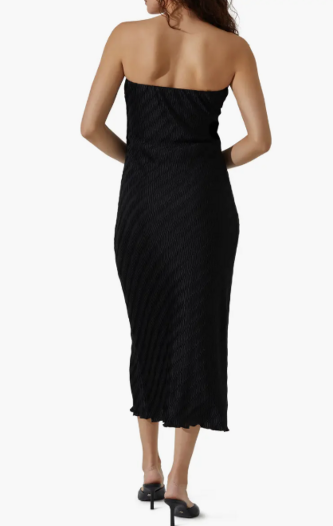 ASTR The Label NWT Plisse Strapless Midi Dress - Size Large (Retails for $74)