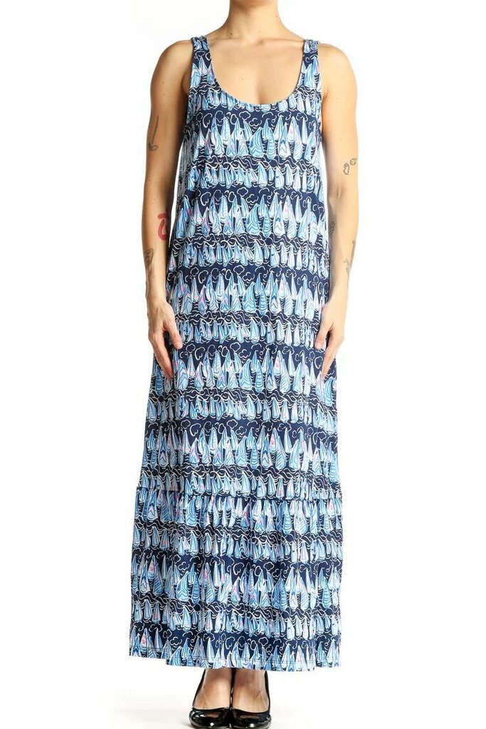 Lilly Pulitzer Martins Dress in Low Tide Navy Sails and Stripes - Size Medium