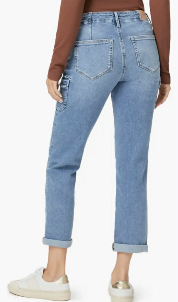 Paige Drew Cargo Pocket Cuffed Ankle Denim Jeans - Size 29