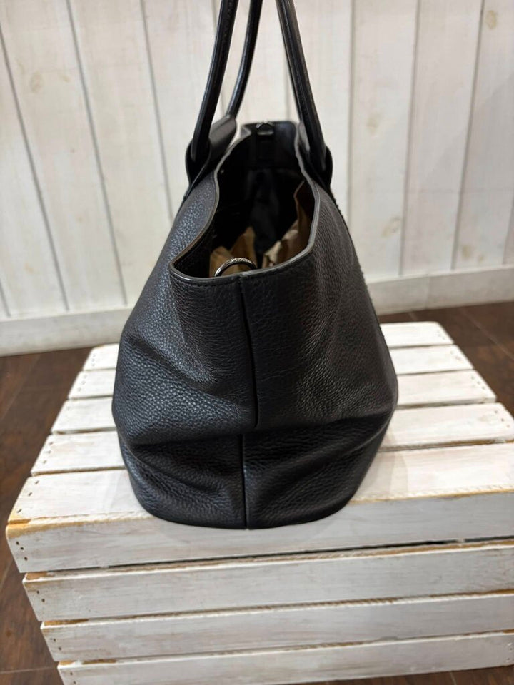 Halston Studded Leather Tote