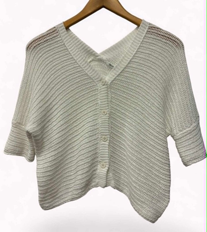 Transit Knit Short-Sleeve Cardigan - Size Small
