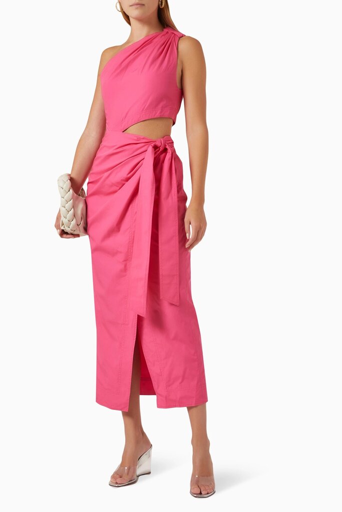 Jonathan Simkhai Doran One Shoulder Midi Dress - Size Small