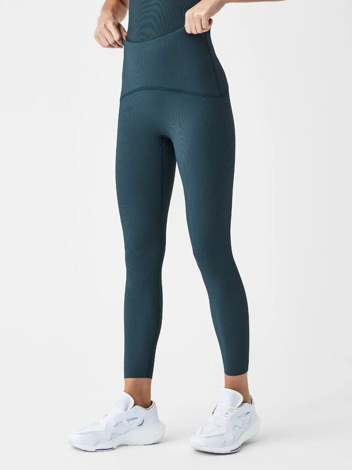 Spanx Booty Boost Active Contour Rib 7/8 Leggings - Size Small