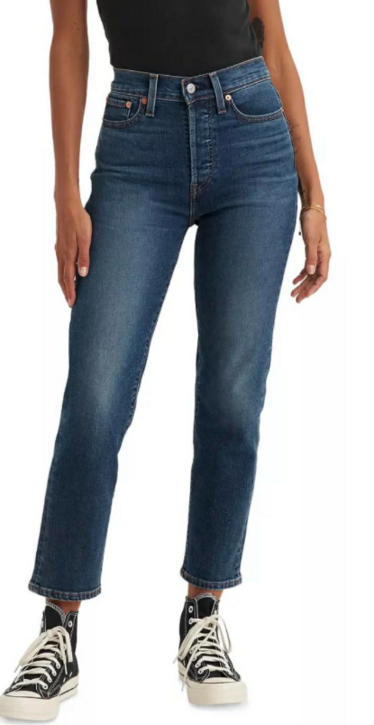 Levi's Wedgie Straight-Leg High-Rise Cropped Jeans - Size 25