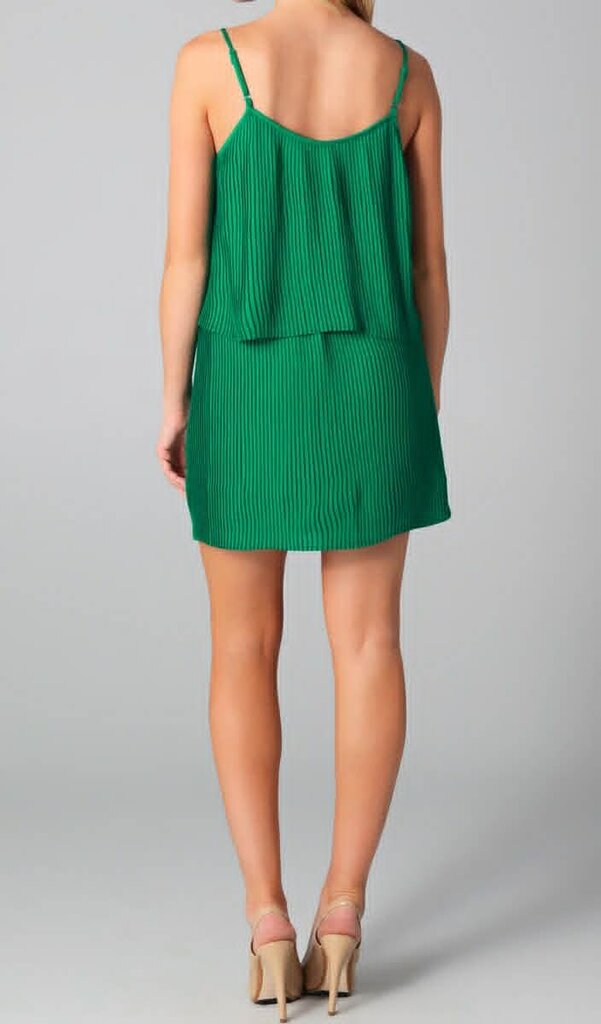 Parker Pleated Double Layered Flapper Gatsby Dress in Kelly Green - Size Small