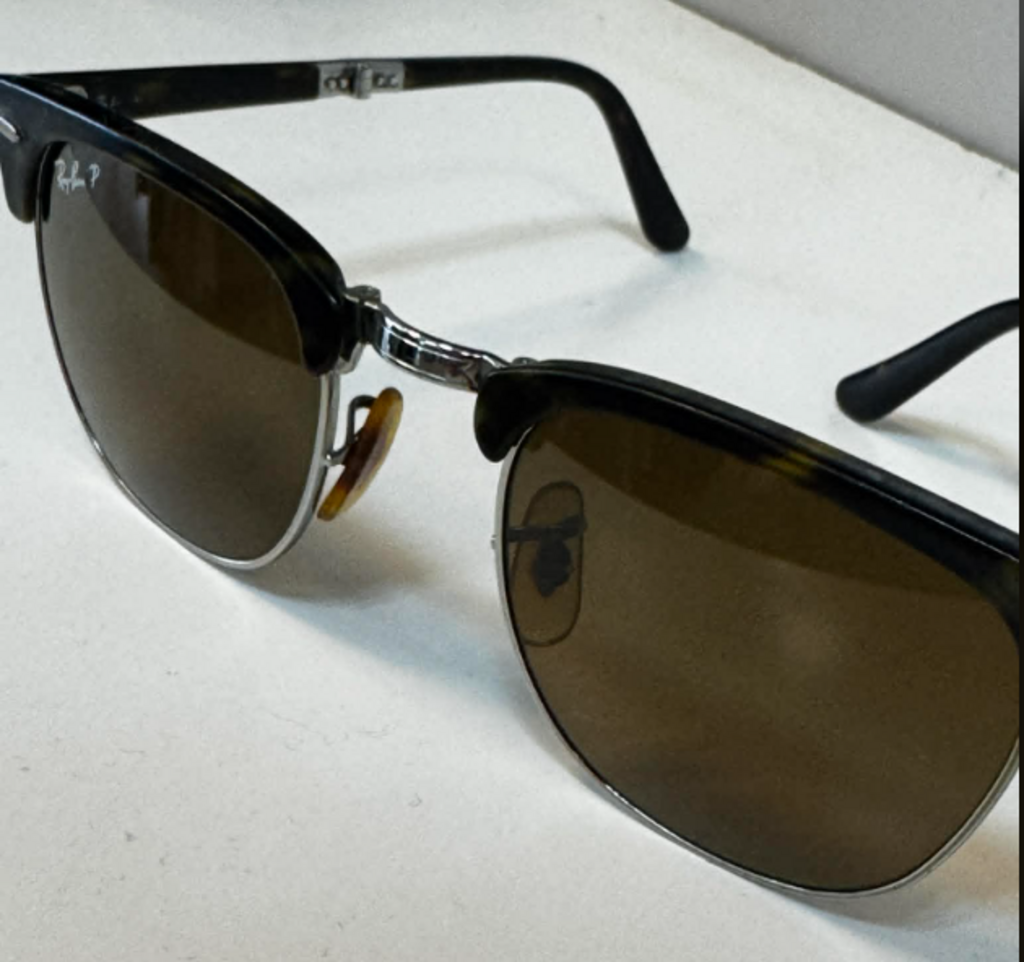Ray-Ban Folding Clubmaster Polarized Sunglasses With Case