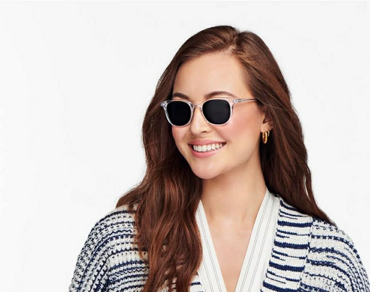 Warby Parker Durand Frame Sunglasses In Crystal With Case