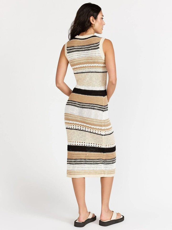 RD Style Sleeveless Crochet Striped Midi Dress (Retails $98) - Size XS