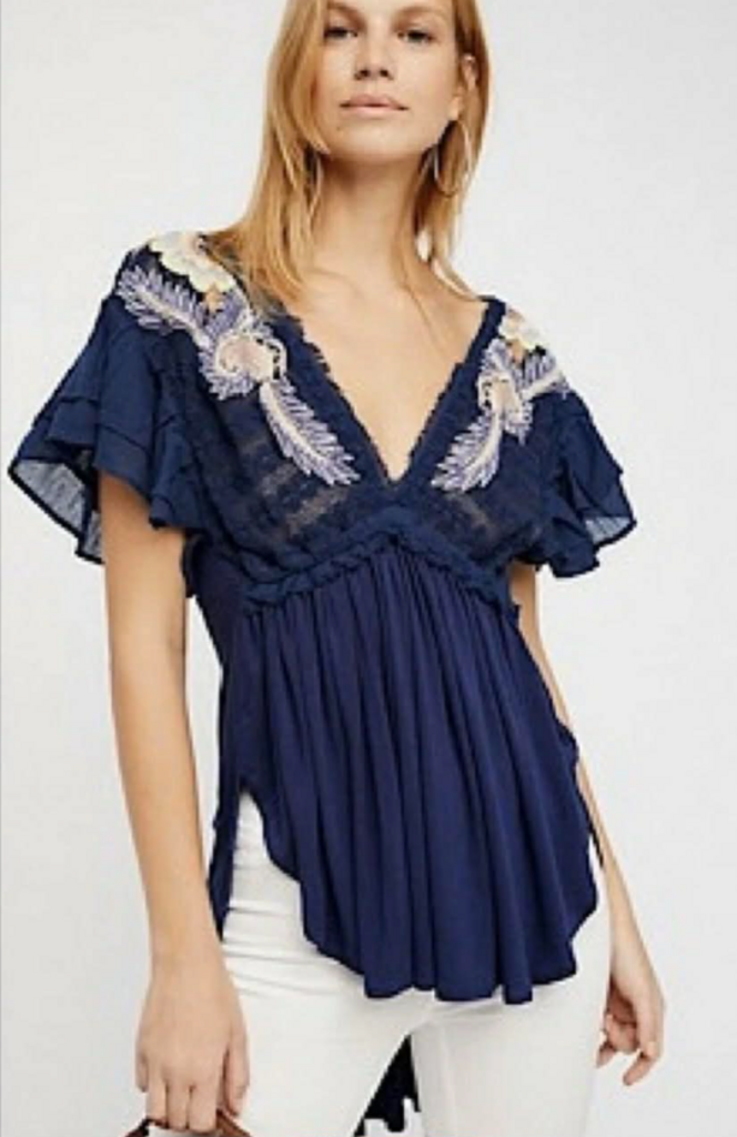 Free People Fiesta Nueva Embroidered Tunic - Size Large