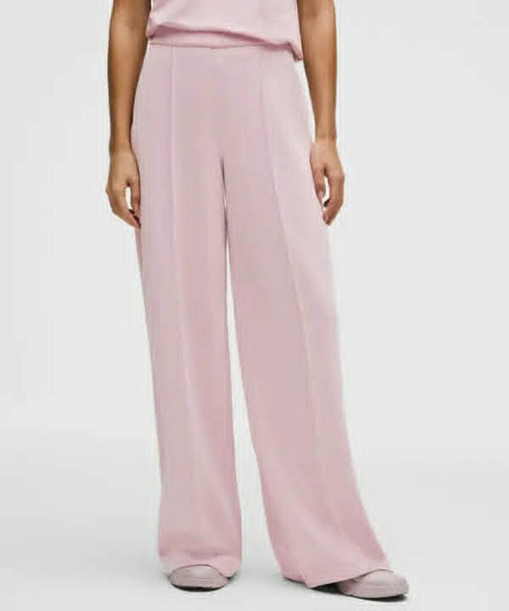 Lululemon NWT Softstreme Pintuck High-Rise Wide-Leg Pant *Reg in Porcelain Pink (Retails $148) - Size XXXS