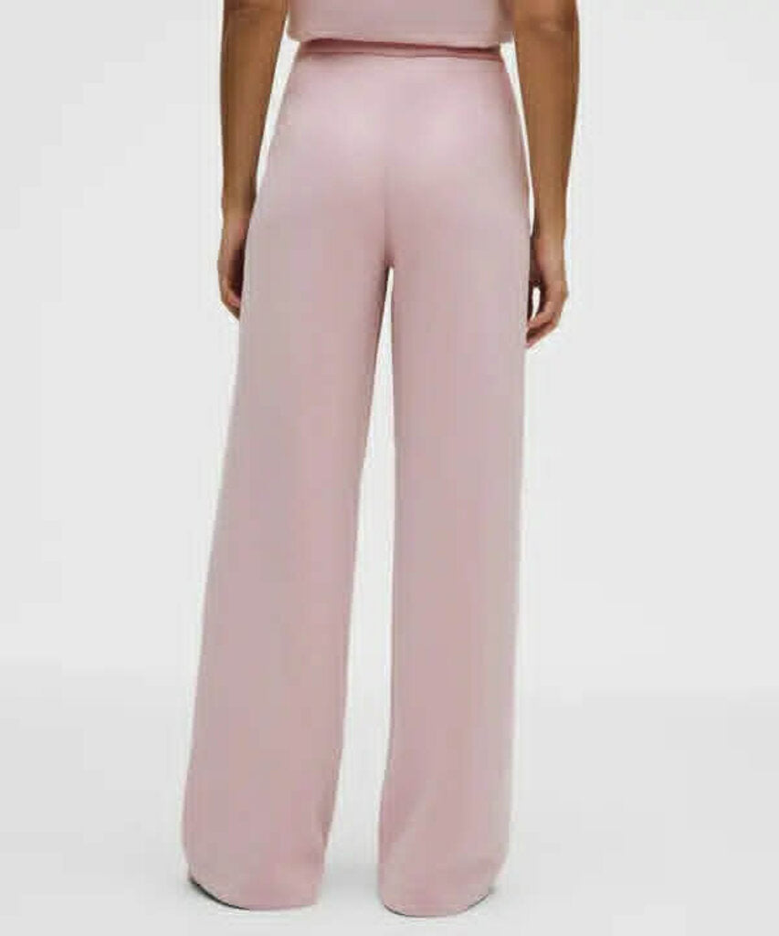 Lululemon NWT Softstreme Pintuck High-Rise Wide-Leg Pant *Reg in Porcelain Pink (Retails $148) - Size XXXS
