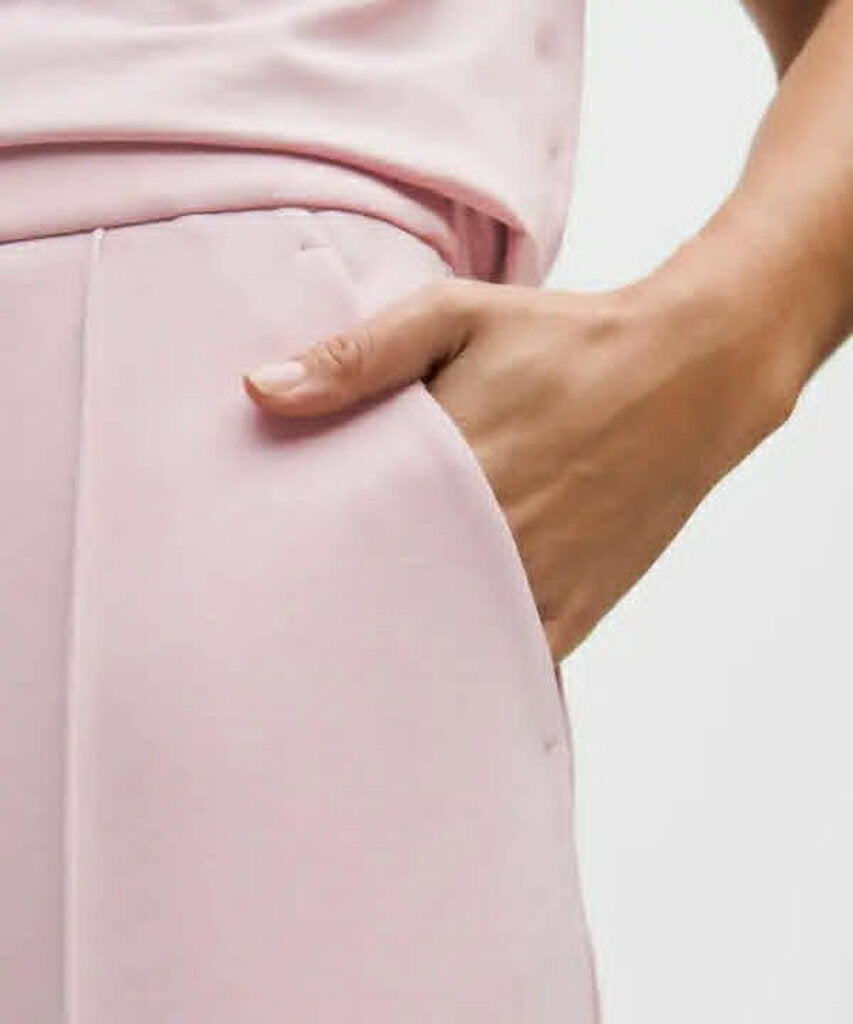 Lululemon NWT Softstreme Pintuck High-Rise Wide-Leg Pant *Reg in Porcelain Pink (Retails $148) - Size XXXS